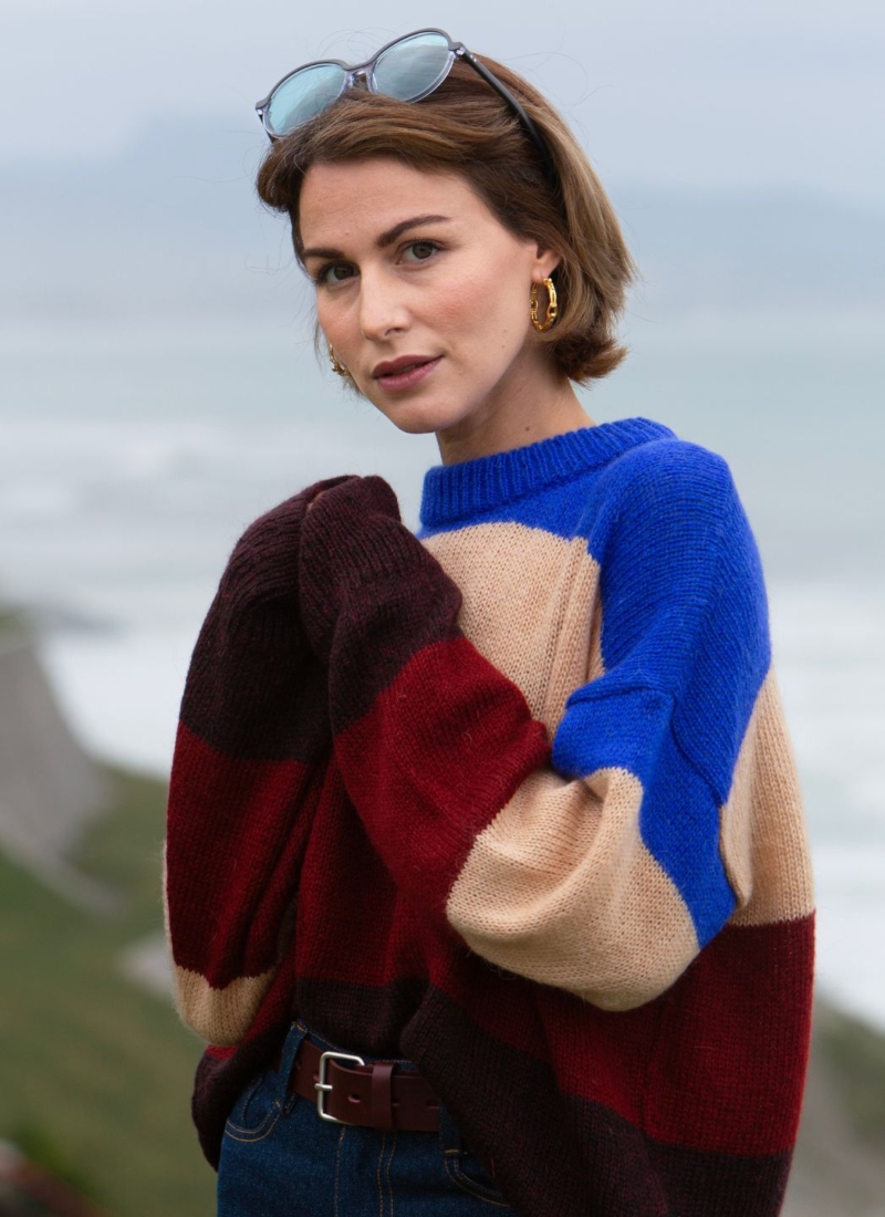 Pull beires bleu loreak mendian chez magasin central