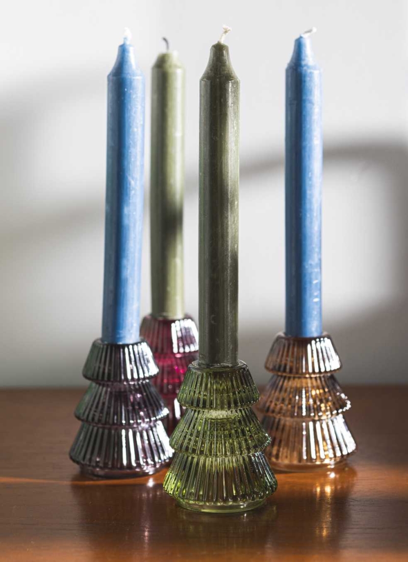 Bougeoir Sapin en Verre