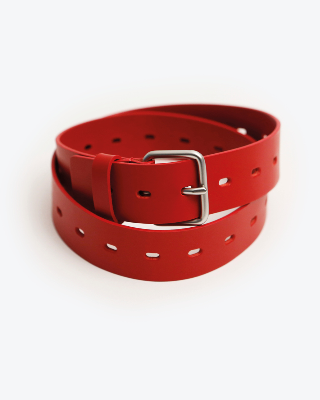 CEINTURES CUIR VÉGÉTAL ROUGE