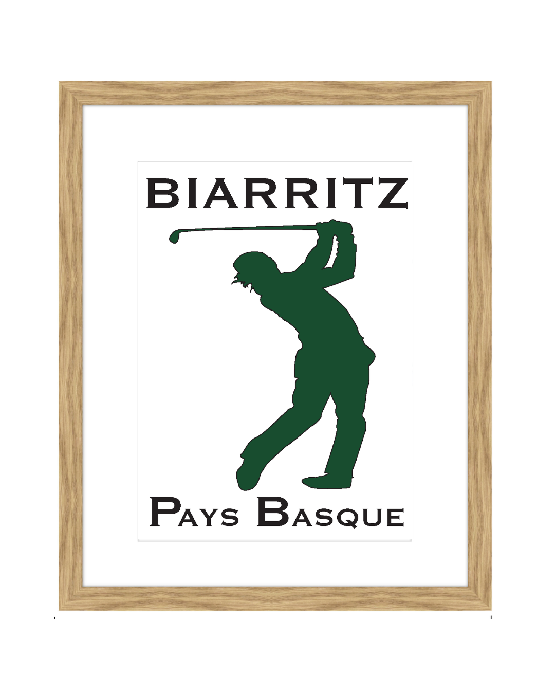AFFICHE BIARRITZ GOLFEUR 24X30cm