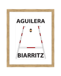 AFFICHE RUGBY BIARRITZ AGUILERA 24X30cm