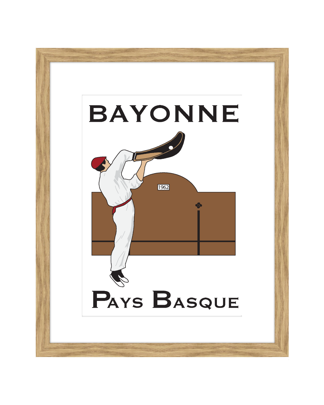 AFFICHE FRONTON BAYONNE 24X30cm