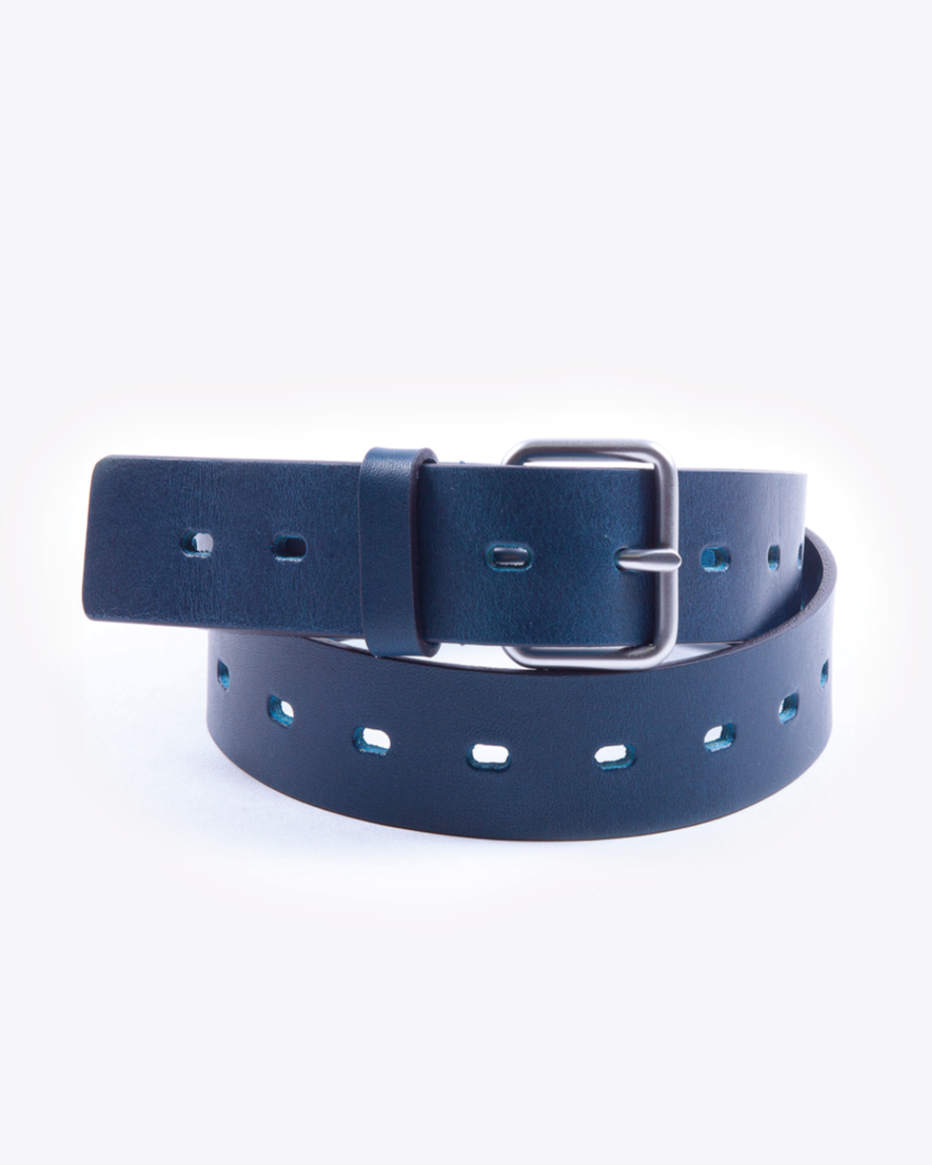 CEINTURE CUIR VÉGÉTAL BLEU