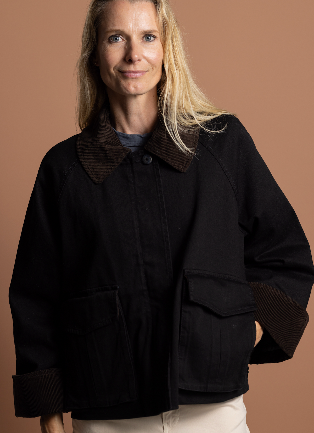 VESTE NORWAY DENIM BLACK SHAFT