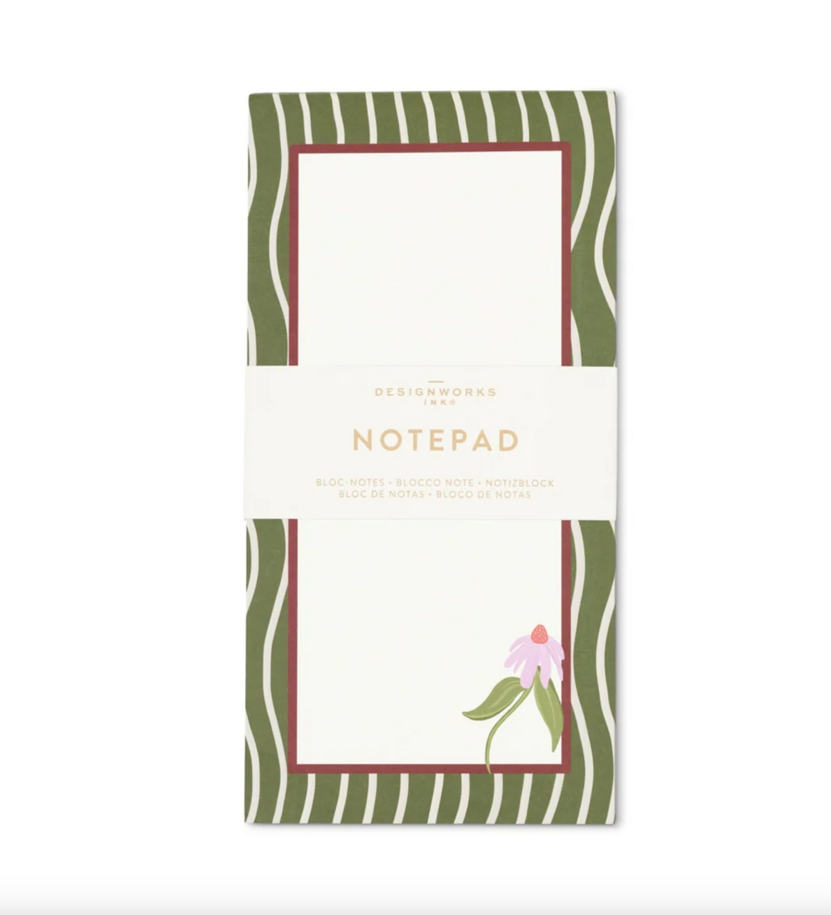 BLOC NOTE MOTIF FLORAL CONEFLOWER DESIGN WORKS