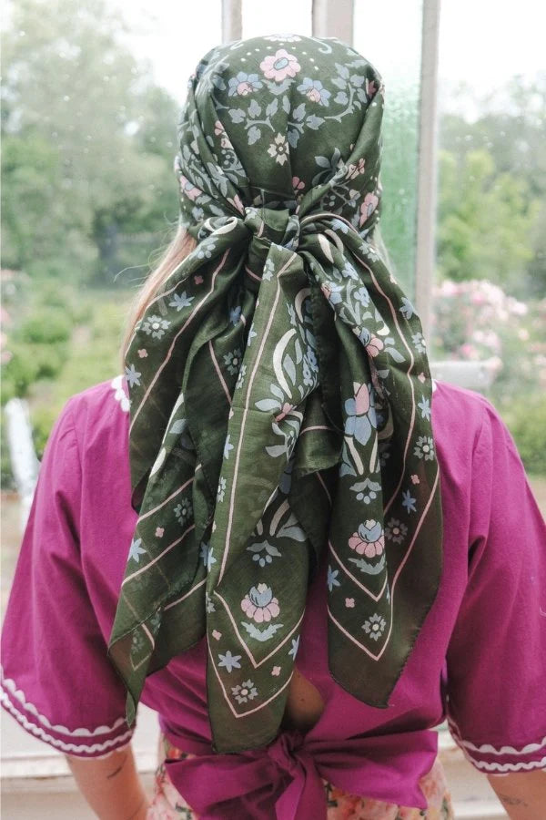 FOULARD SECRET GARDEN LECOMTE FLAMENT