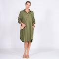 ROBE MARKET AVEC COL MC - Vert