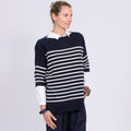 PULL CACHEMIRE MARINIERE - MARINE
