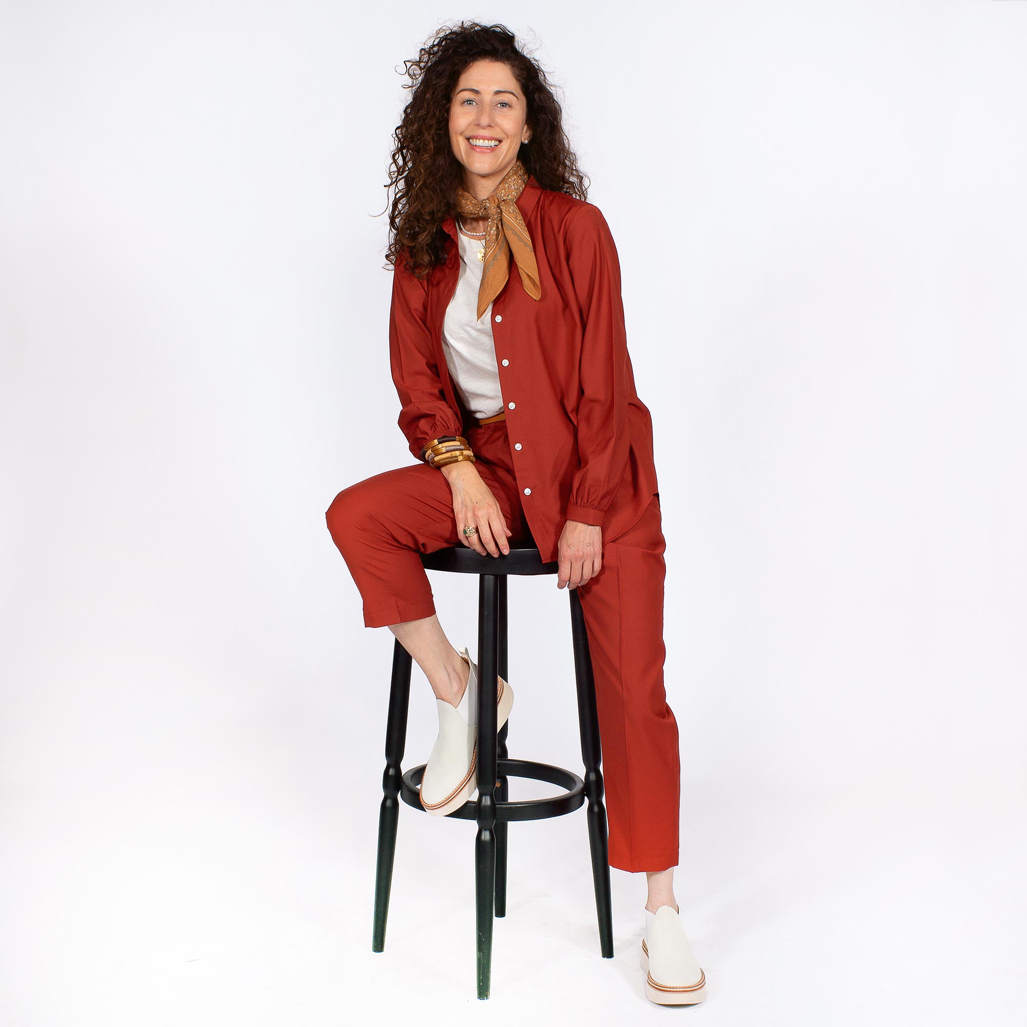 CHEMISE GERALDINE MC - RUST