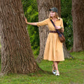 ROBE CORALINE CORDUROY - MOUTARDE