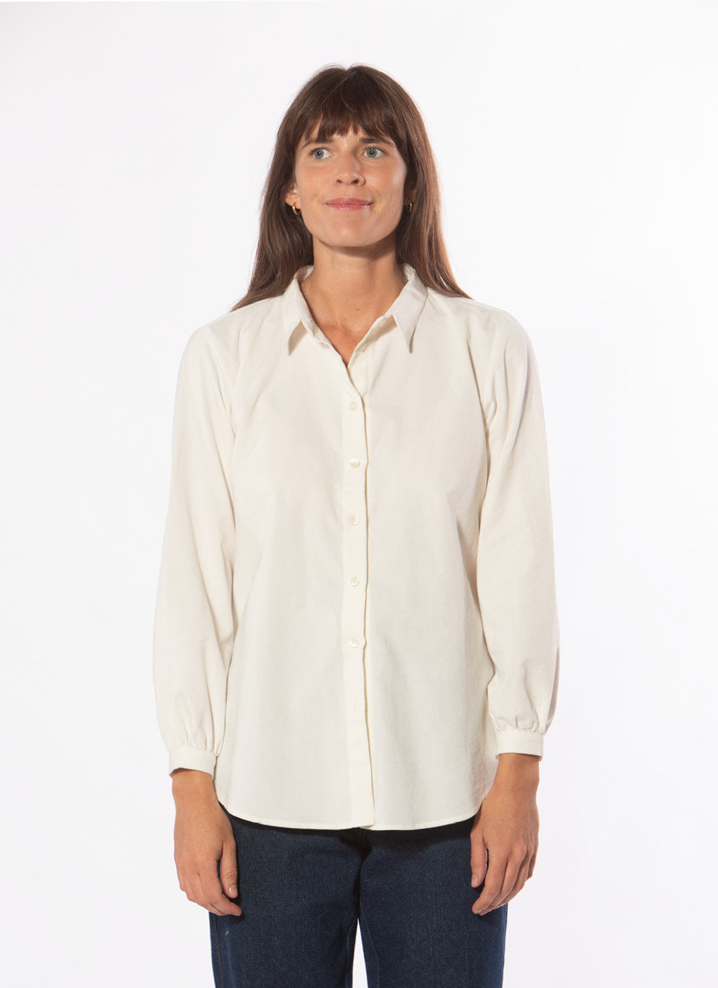 CHEMISE GERALDINE CORDUROY - OFF WHITE