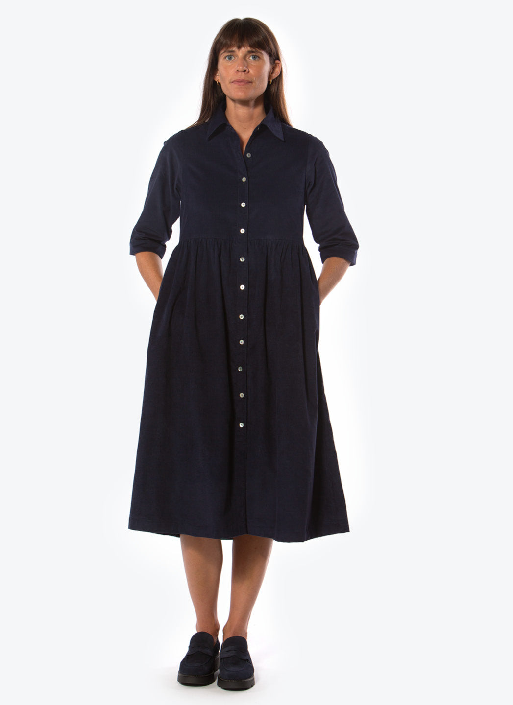 ROBE CORALINE CORDUROY - B MARINE