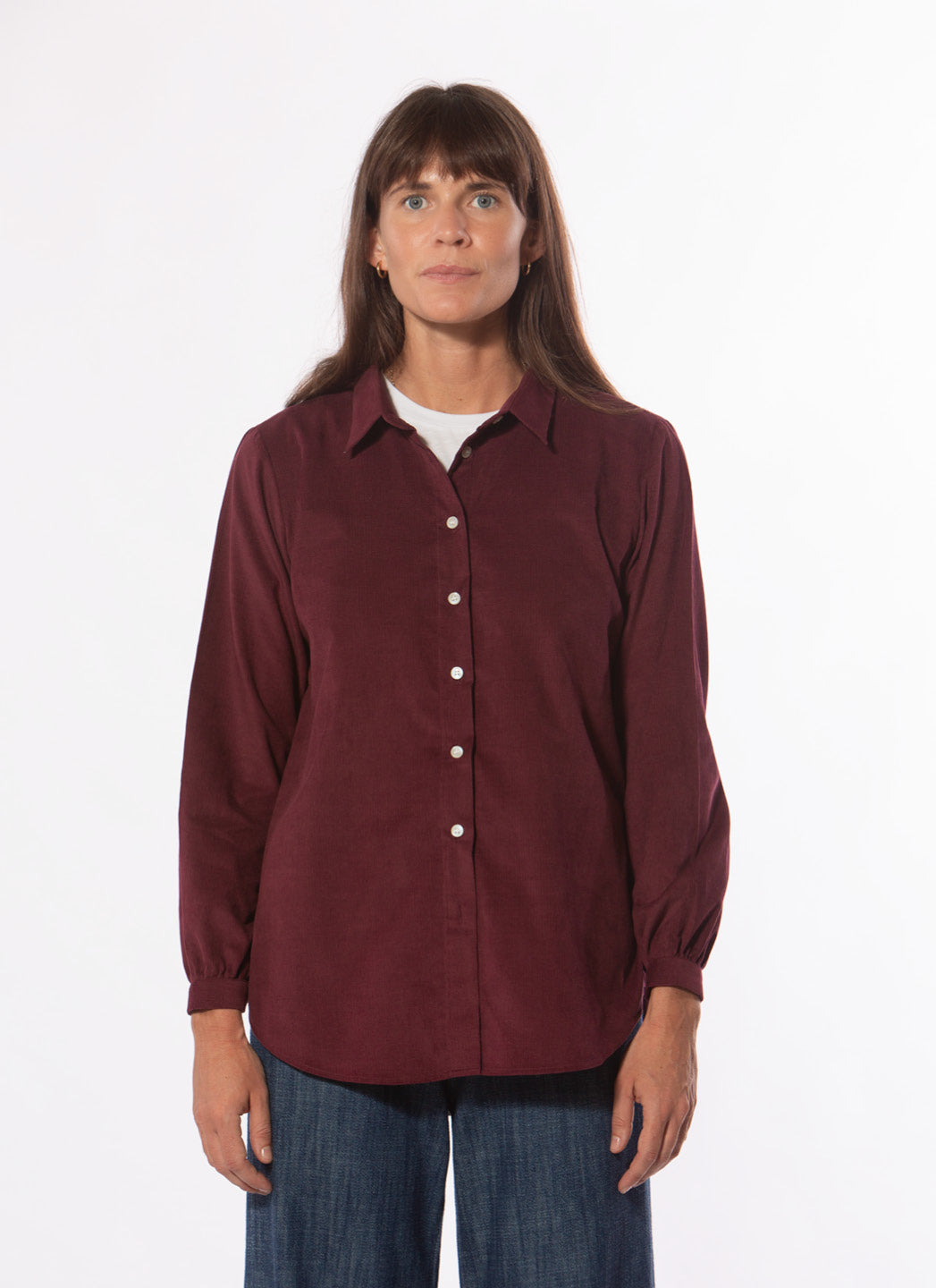CHEMISE GERALDINE CORDUROY - BORDEAUX