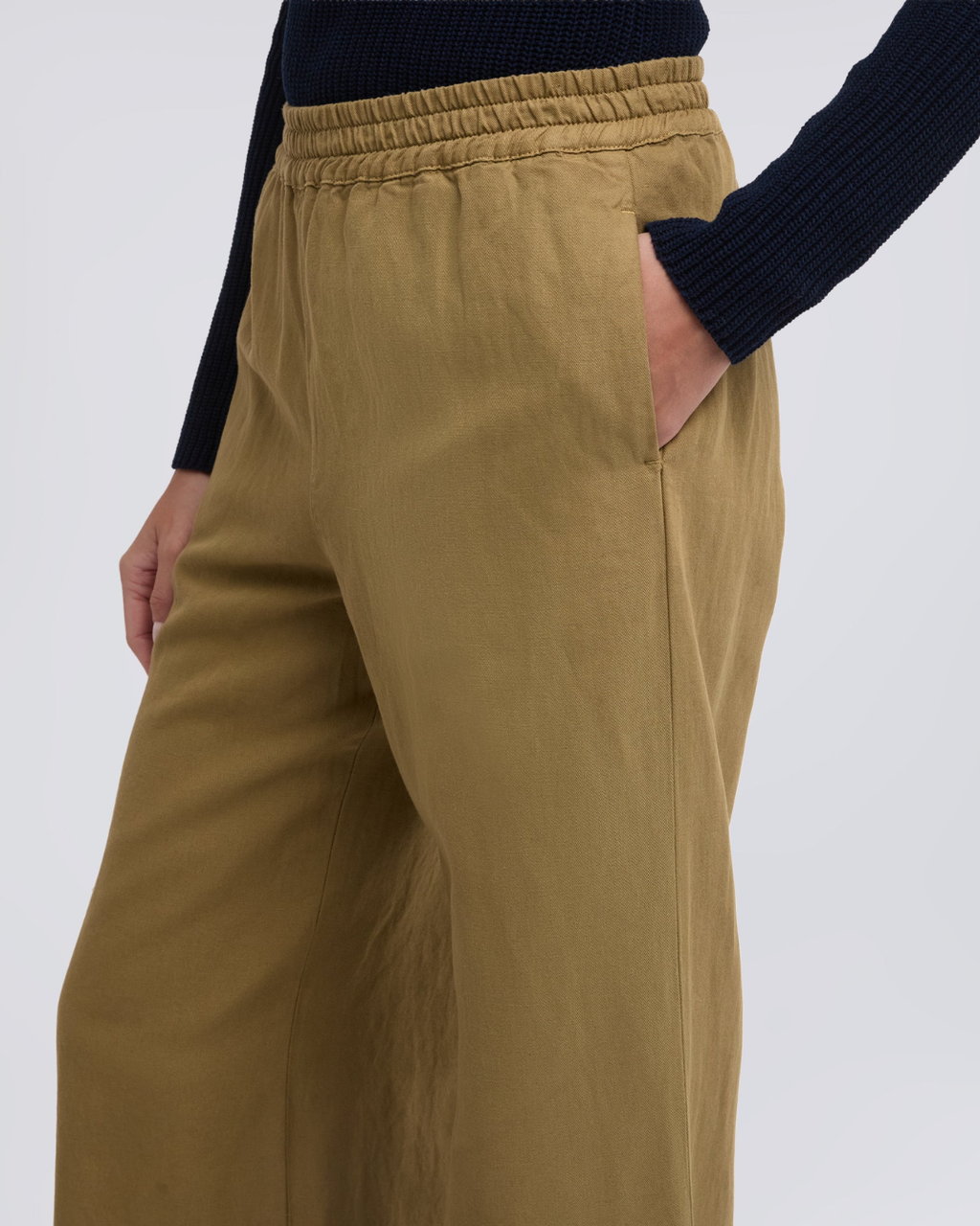 PANTALON GABARDINE EN COTON-LIN ASPESI