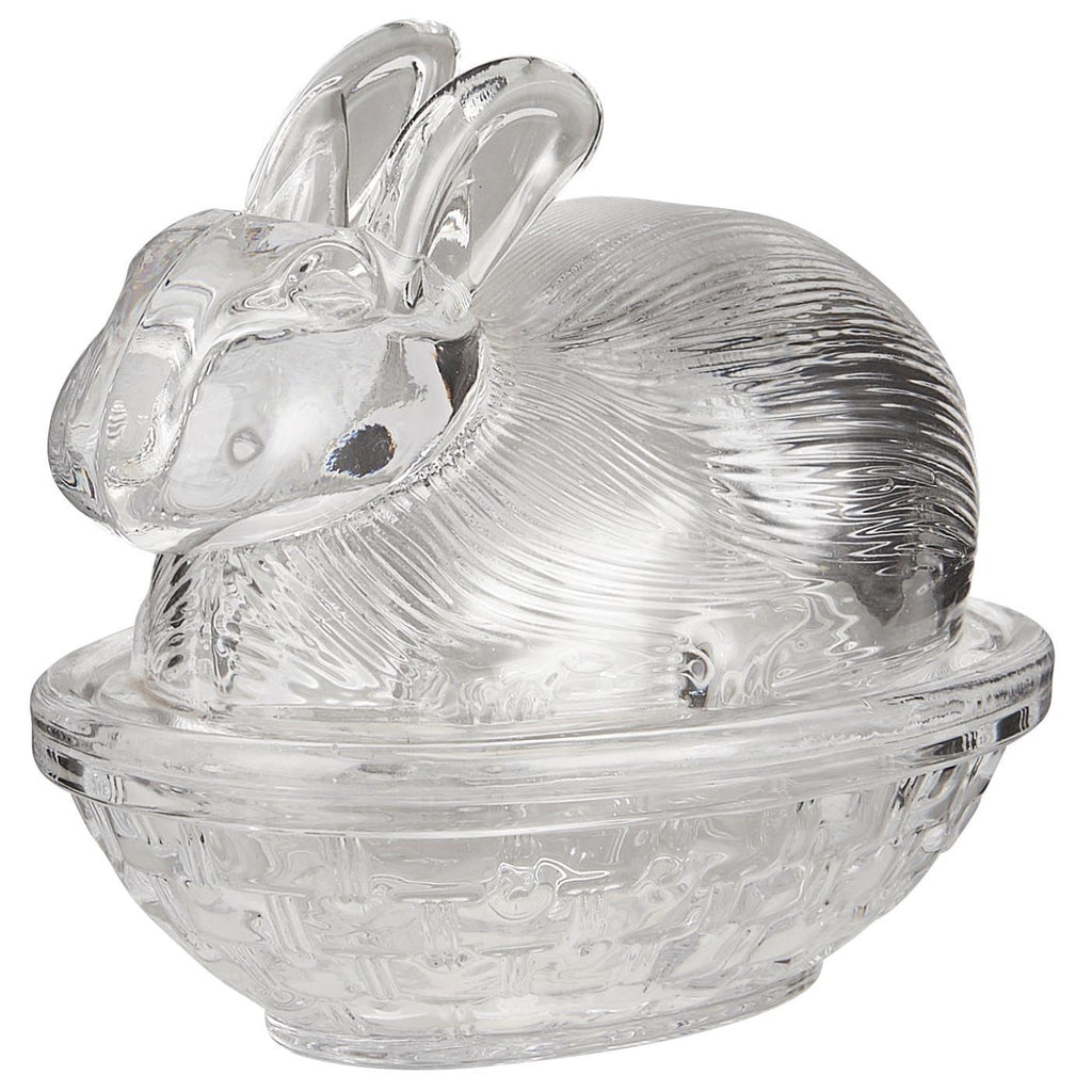 BOCAL LAPIN EN VERRE AVEC COUVERCLE