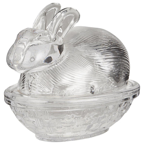 BOCAL LAPIN EN VERRE AVEC COUVERCLE