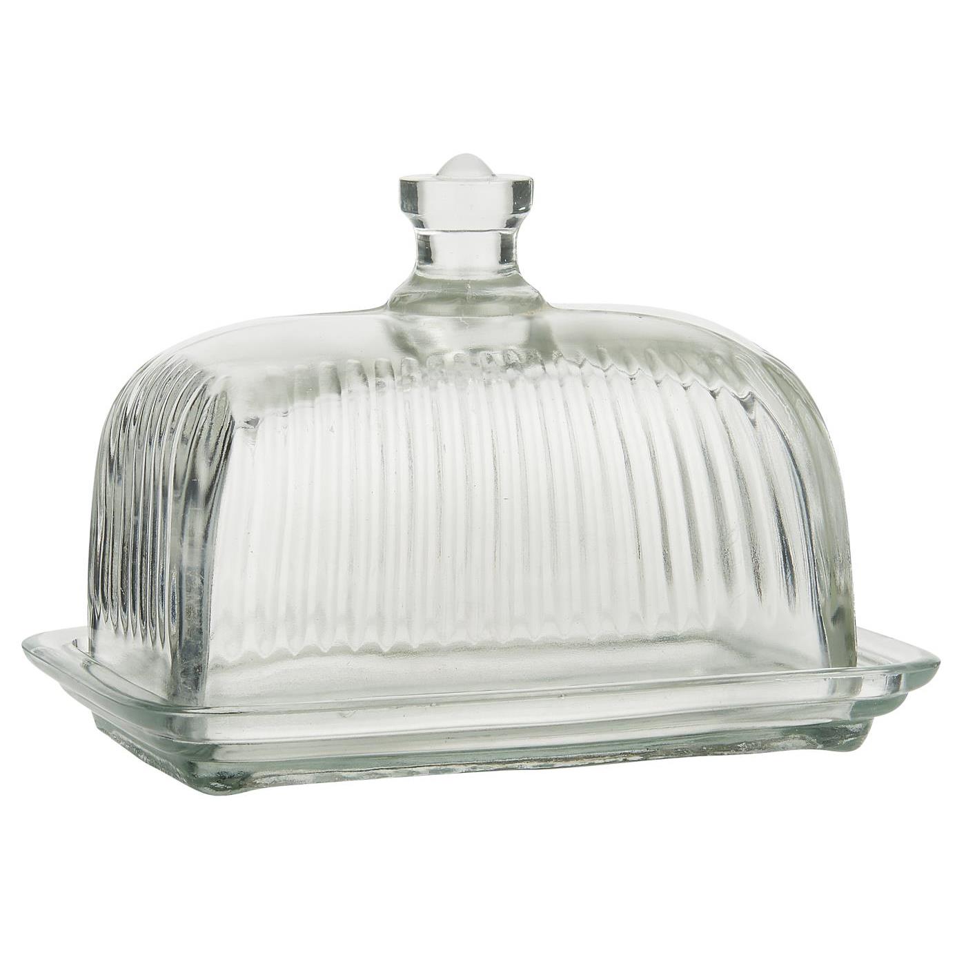 BEURRIER EN VERRE STRIÉ