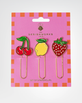 SET 3 CLIPS PAPIER FRUITS DESIGN WORKS