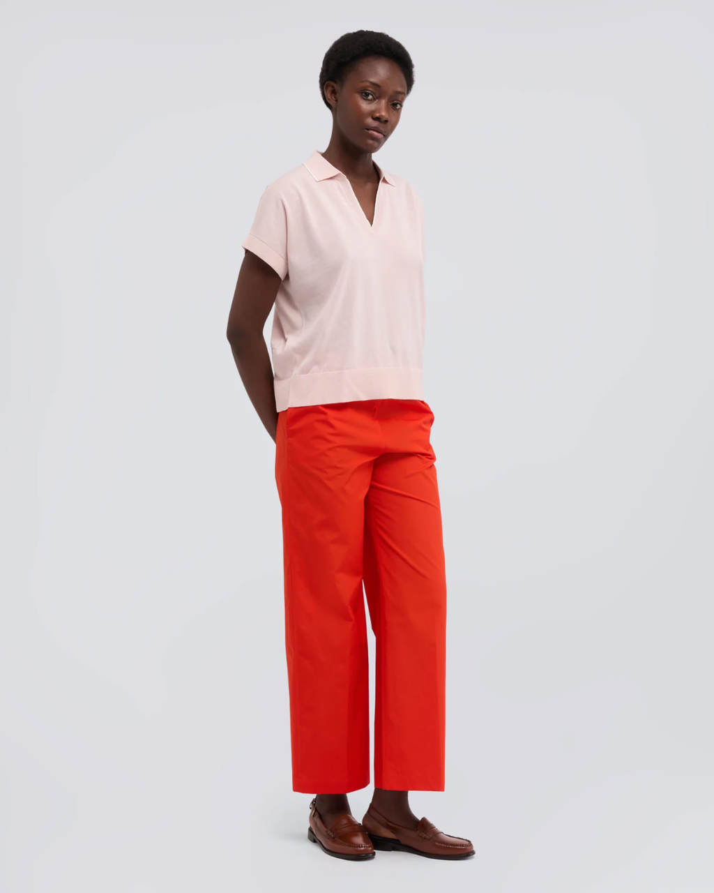 PANTALON EN COTON POPELINE ASPESI
