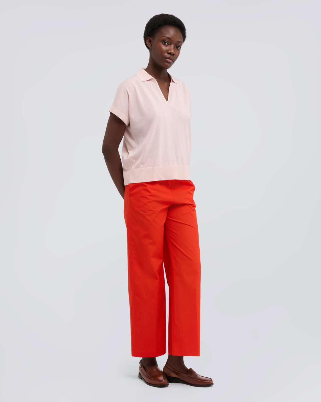 PANTALON EN COTON POPELINE ASPESI