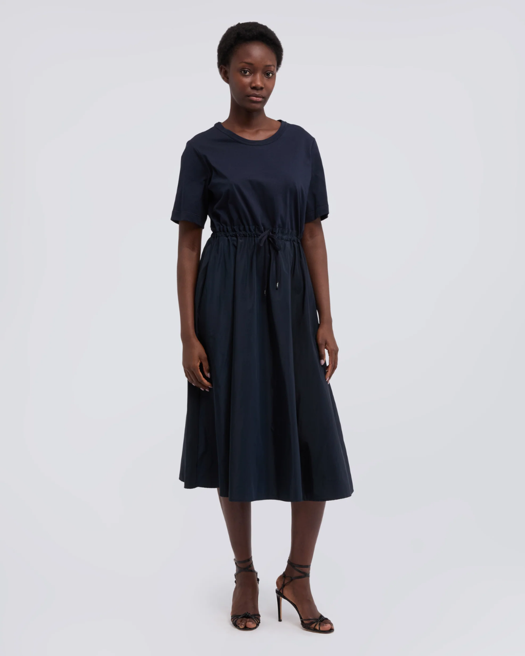 ROBE BI MATIERE TAFFETAS ET JERSEY ASPESI