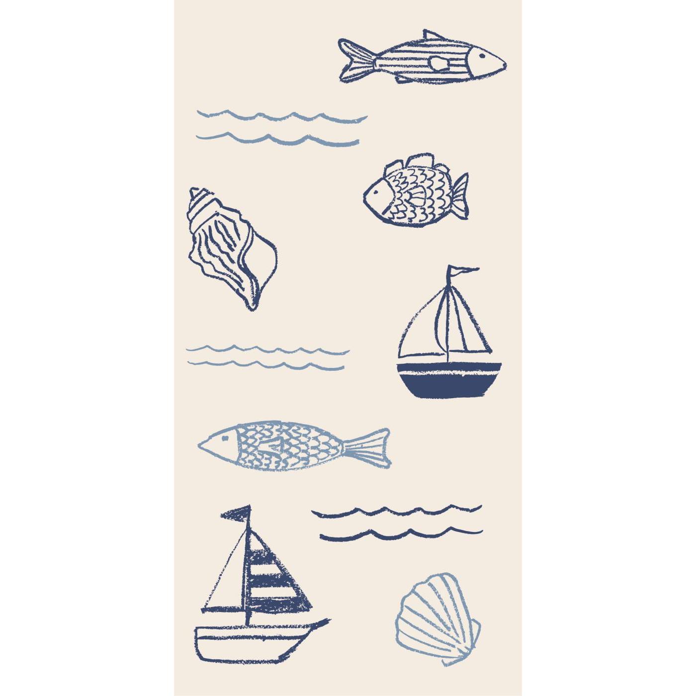 SERVIETTE PAPIER SUR LA MER