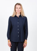 CHEMISE GERALDINE MC - MARINE