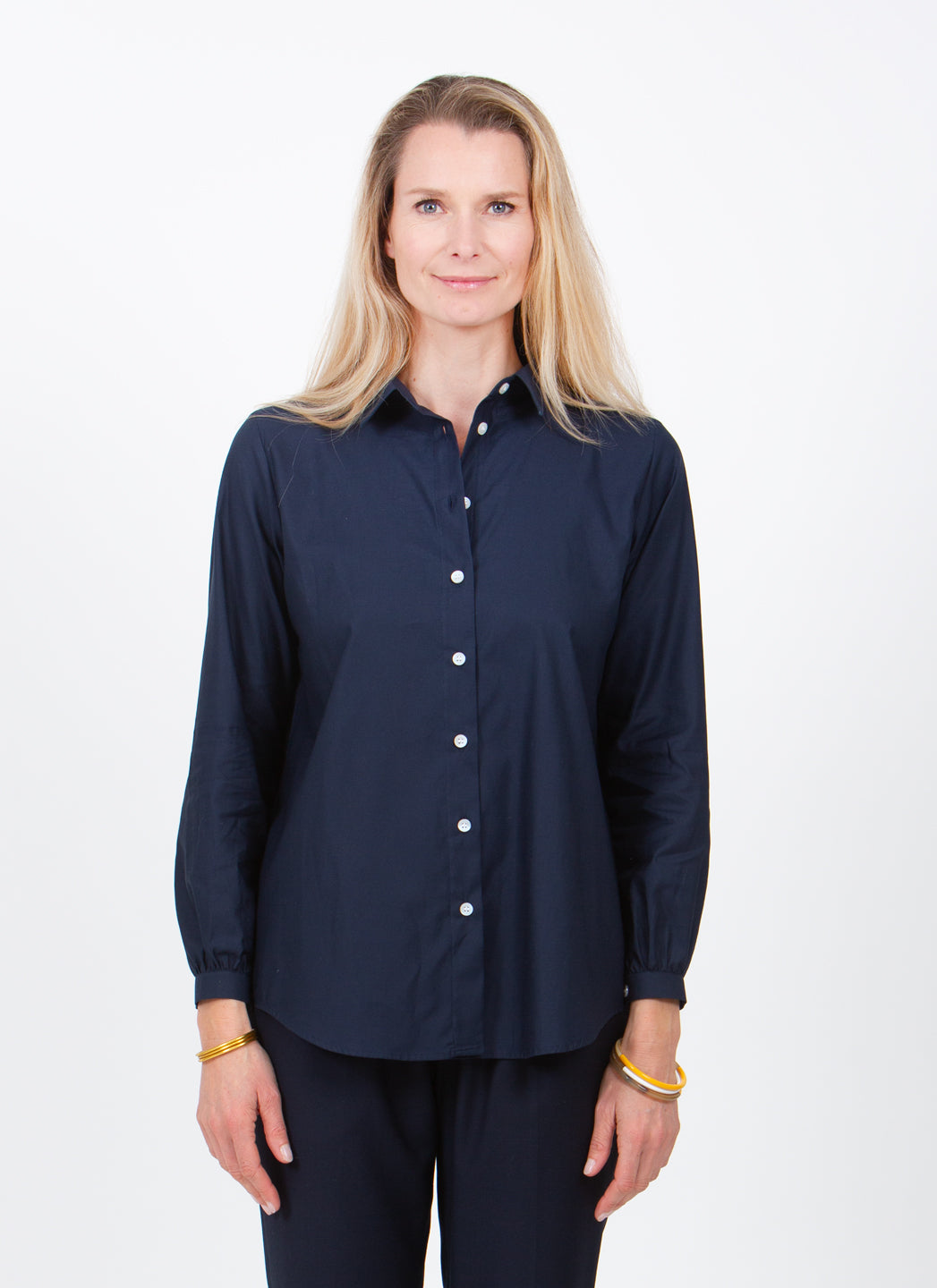 CHEMISE GERALDINE MC - MARINE