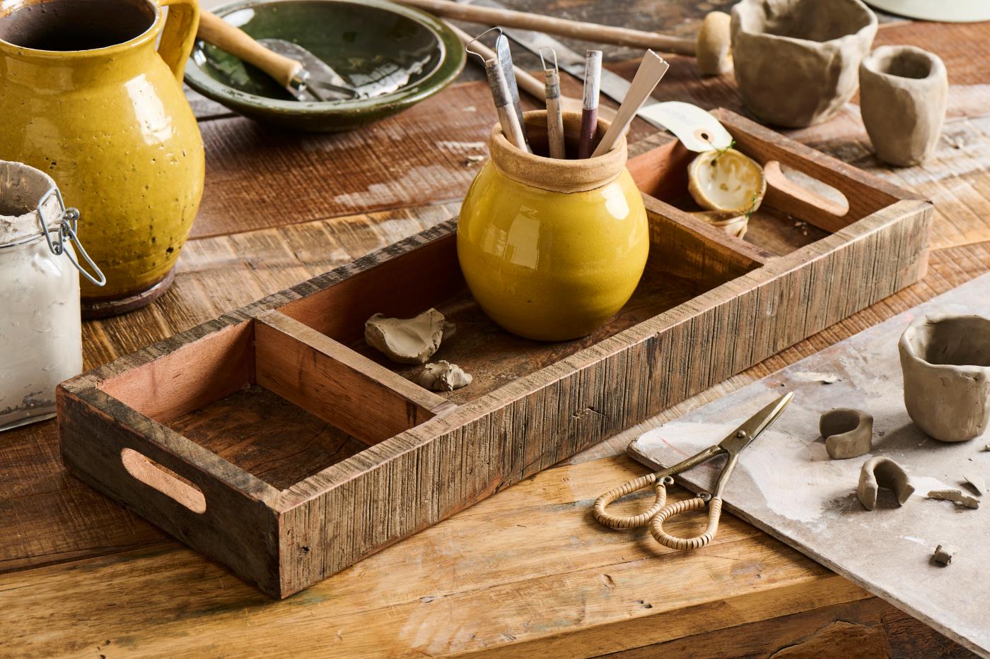 VASE AVIGNON CÉRAMIQUE MOUTARDE